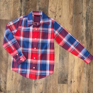 Janie and Jack Red & Blue Plaid Shirt Size 6